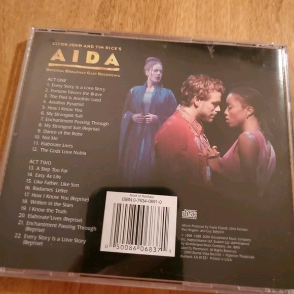 Aida: Original Broadway Cast Recording - Audio CD By Elton John - Picture 2 of 2